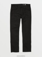 Z0ZR08355 Black on Black Men Solver Denim Pants Volcom Clothing