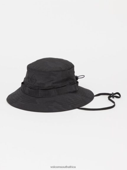 Z0ZR08361 Black Men Surf Vitals Balaram Stack Boonie Hat Volcom Accessories
