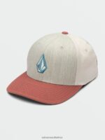 Z0ZR08373 Cherry Wood Men Full Stone Heather Flexfit Hat Volcom Accessories