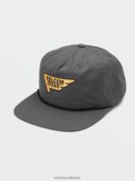 Z0ZR08375 Rinsed Black Men Stone Drafting Hat Volcom Accessories