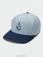 Z0ZR08380 Navy Men Full Stone Heather Flexfit Hat Volcom Accessories