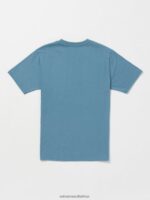 Z0ZR0838 Indigo Ridge Men Neweuro Short Sleeve Tee Volcom Clothing - Image 2