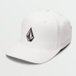 Z0ZR08391 White Men Full Stone Flexfit Hat Volcom Accessories