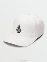 Z0ZR08391 White Men Full Stone Flexfit Hat Volcom Accessories