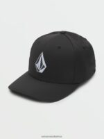 Z0ZR08392 Black Men Stone Tech Flexfit Delta Hat Volcom Accessories