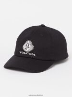 Z0ZR08396 Black Men Ray Stone Adjustable Hat Volcom Accessories