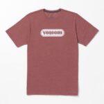 Z0ZR0839 Oxblood Heather Men Ninetyfive Short Sleeve Tee Volcom Clothing