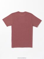 Z0ZR0839 Oxblood Heather Men Ninetyfive Short Sleeve Tee Volcom Clothing - Image 3