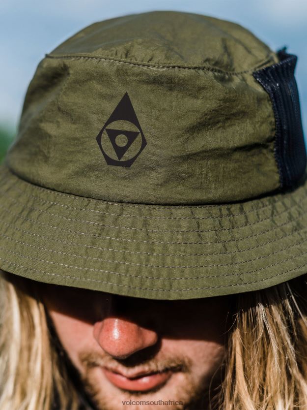 Z0ZR08401 Military Men Skate Vitals Alec Majerus Bucket Hat Volcom Accessories - Image 3