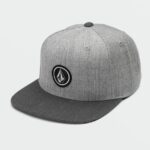Z0ZR08402 Heather Black Men Quarter Twill Hat Volcom Accessories