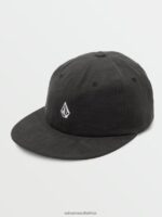 Z0ZR08407 Black Men Full Stone Dad Hat Volcom Accessories