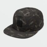 Z0ZR08412 Rinsed Black Men Stone Trip Adjustable Hat Volcom Accessories