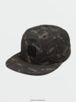 Z0ZR08412 Rinsed Black Men Stone Trip Adjustable Hat Volcom Accessories