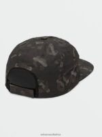 Z0ZR08412 Rinsed Black Men Stone Trip Adjustable Hat Volcom Accessories - Image 3