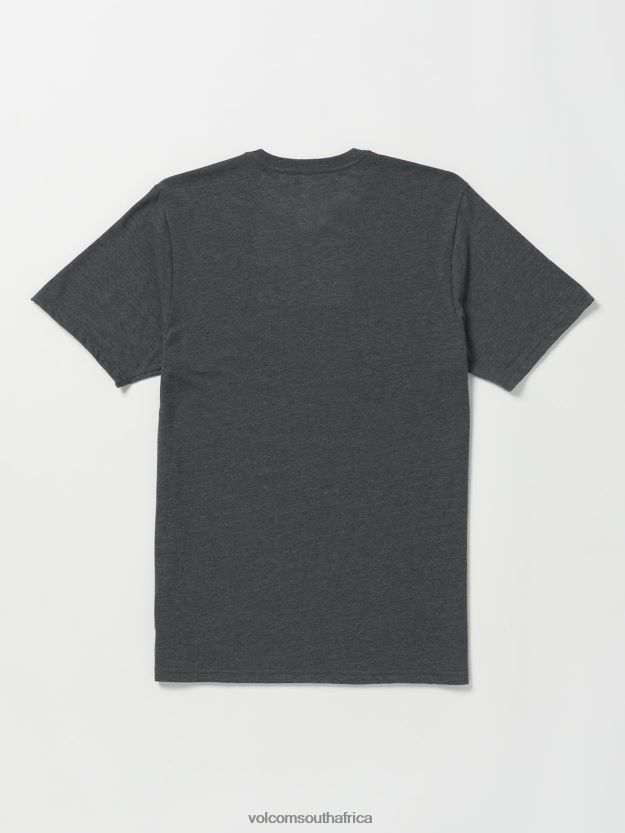 Z0ZR0841 Dark Black Heather Men Vexer Short Sleeve Tee Volcom Clothing - Image 2