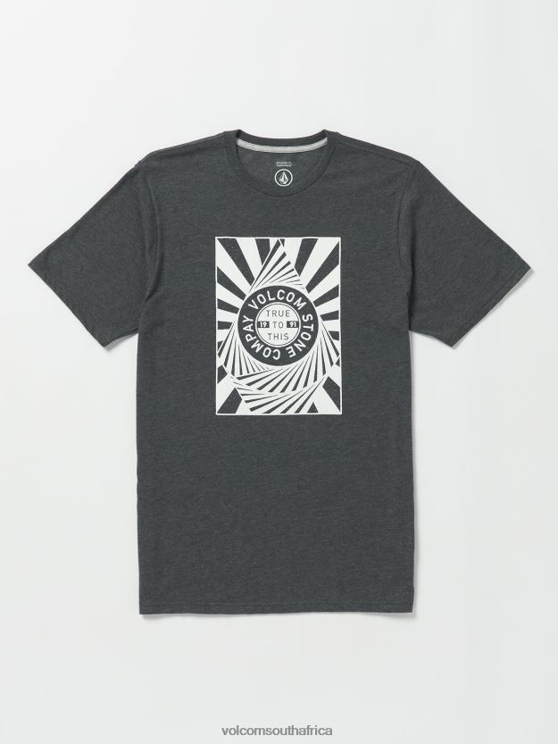 Z0ZR0841 Dark Black Heather Men Vexer Short Sleeve Tee Volcom Clothing - Image 1