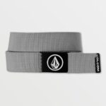 Z0ZR08427 Heather Grey Men Circle Web Belt Volcom Accessories