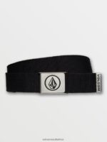 Z0ZR08429 Black Men Circle Web Belt Volcom Accessories