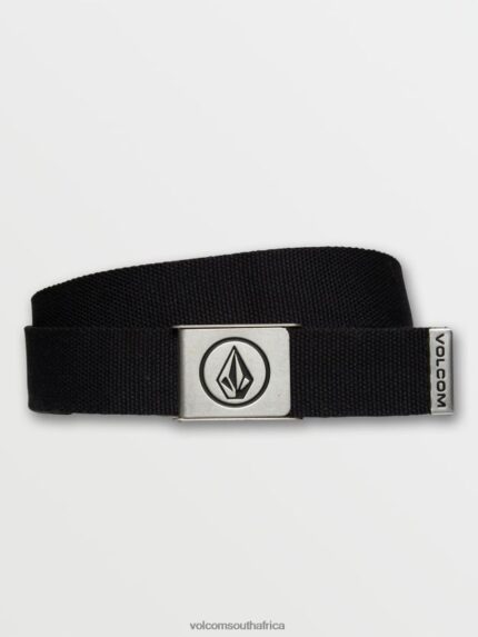 Z0ZR08429 Black Men Circle Web Belt Volcom Accessories