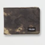 Z0ZR08431 Covert Green Men Post Bifold Wallet Volcom Accessories