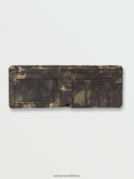 Z0ZR08431 Covert Green Men Post Bifold Wallet Volcom Accessories - Image 4