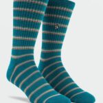 Z0ZR08440 Ocean Teal Men Stoney Stripes Socks Volcom Accessories