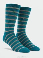 Z0ZR08440 Ocean Teal Men Stoney Stripes Socks Volcom Accessories