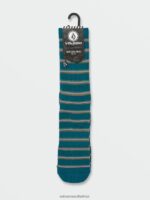Z0ZR08440 Ocean Teal Men Stoney Stripes Socks Volcom Accessories - Image 3