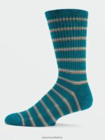 Z0ZR08440 Ocean Teal Men Stoney Stripes Socks Volcom Accessories - Image 7
