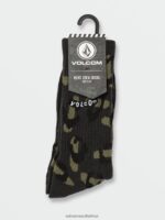 Z0ZR08441 Rinsed Black Men Pistol Socks Volcom Accessories - Image 2