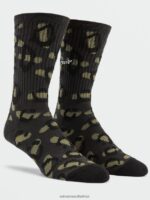 Z0ZR08441 Rinsed Black Men Pistol Socks Volcom Accessories