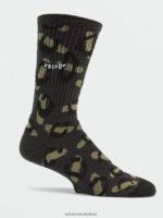 Z0ZR08441 Rinsed Black Men Pistol Socks Volcom Accessories - Image 5
