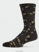 Z0ZR08441 Rinsed Black Men Pistol Socks Volcom Accessories - Image 7