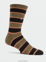Z0ZR08443 Old Mill Men Stoney Stripes Socks Volcom Accessories - Image 5