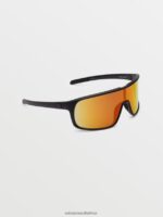 Z0ZR08447 Matte Black/Gray Red Chrome Unisex Macho Sunglasses Volcom Outdoor - Image 13