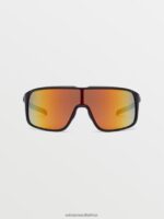 Z0ZR08447 Matte Black/Gray Red Chrome Unisex Macho Sunglasses Volcom Outdoor - Image 7