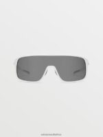 Z0ZR08448 Gloss White/Silver Mirror Unisex Macho Sunglasses Volcom Outdoor