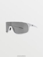 Z0ZR08448 Gloss White/Silver Mirror Unisex Macho Sunglasses Volcom Outdoor - Image 3