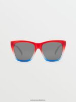 Z0ZR08451 Stars & Stripes/Silver Mirror Unisex Looky Lou Sunglasses Volcom Outdoor