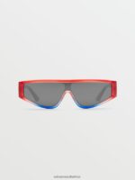 Z0ZR08457 Stars & Stripes/Silver Mirror Unisex Vinyl Glaze Sunglasses Volcom Outdoor