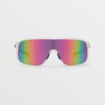 Z0ZR08458 Matte Trans Clear/Gray Pink Mirror Unisex Macho Sunglasses Volcom Outdoor