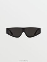Z0ZR08459 Gloss Black/Gray Unisex Vinyl Glaze Sunglasses Volcom Outdoor