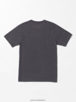 Z0ZR0845 Dark Black Heather Men Ninetyfive Short Sleeve Tee Volcom Clothing - Image 3