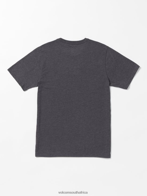 Z0ZR0845 Dark Black Heather Men Ninetyfive Short Sleeve Tee Volcom Clothing - Image 3
