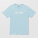 Z0ZR0846 Misty Blue Men Firefight Short Sleeve Tee Volcom Clothing