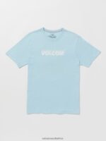 Z0ZR0846 Misty Blue Men Firefight Short Sleeve Tee Volcom Clothing