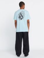 Z0ZR0846 Misty Blue Men Firefight Short Sleeve Tee Volcom Clothing - Image 5