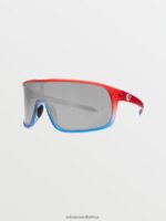 Z0ZR08472 Stars & Stripes/Silver Mirror Unisex Macho Sunglasses Volcom Outdoor - Image 3