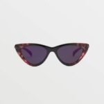 Z0ZR08483 Gloss Purple Tort/Gray Purple Chrome Unisex Knife Sunglasses Volcom Outdoor
