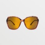 Z0ZR08487 Gloss Tort Pink/Gold Mirror Polar Unisex Psychic Sunglasses Volcom Outdoor